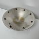 Fruit bowl centerpiece silver metal cabochon