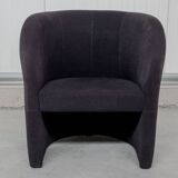 Chauffeuse en tissu noir