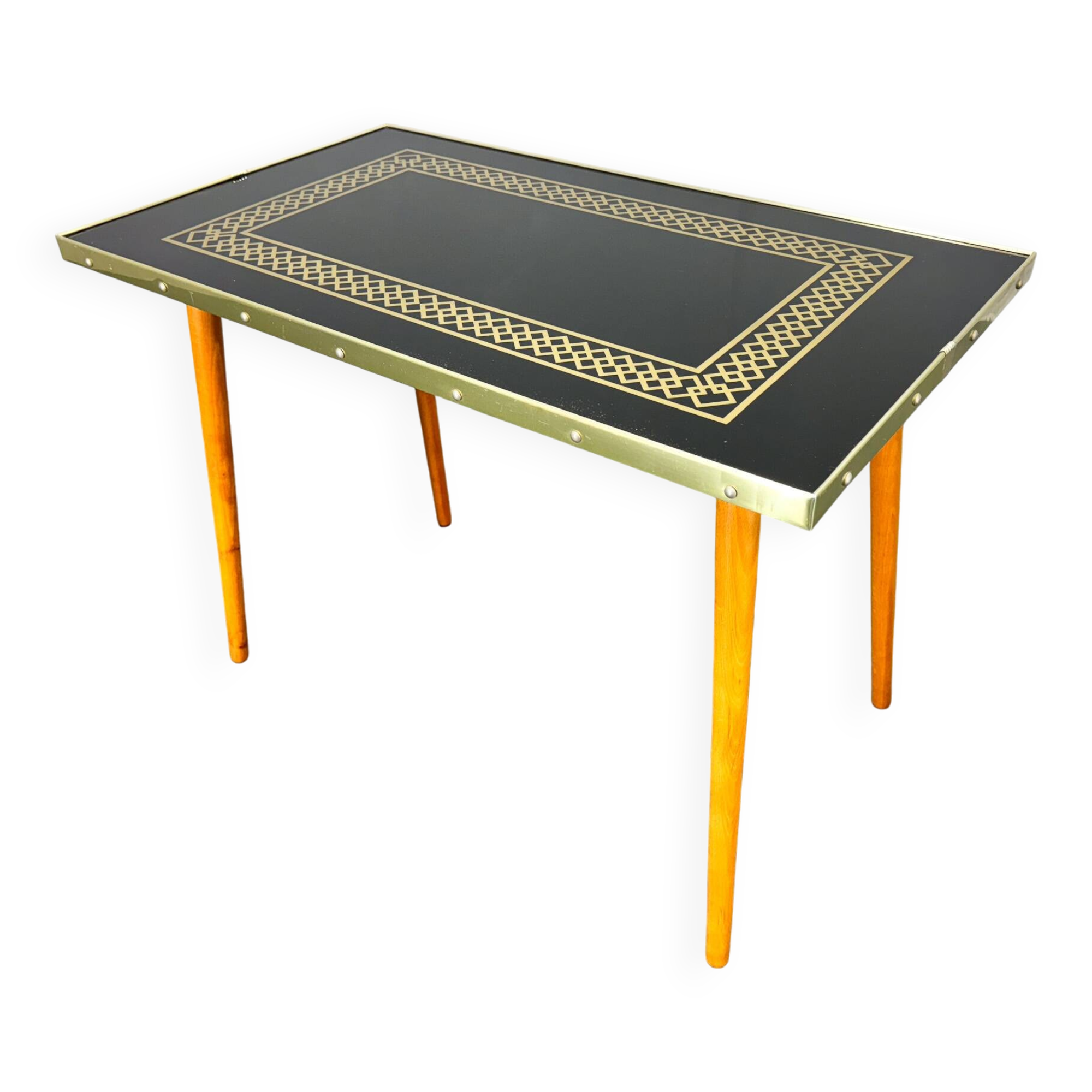 Midcentury Small Glass Side Table, Germany