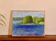 Original mid-century Swedish oil on canvas "Coast" vintage and framed.