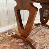 Table à manger ovale en marbre et palissandre