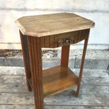 Ancienne table d’appointart deco bois vintage