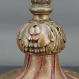 Large Art Deco lamp in gilded wood, France, circa 1920