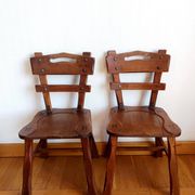 Paire de chaises brutalistes style ranch