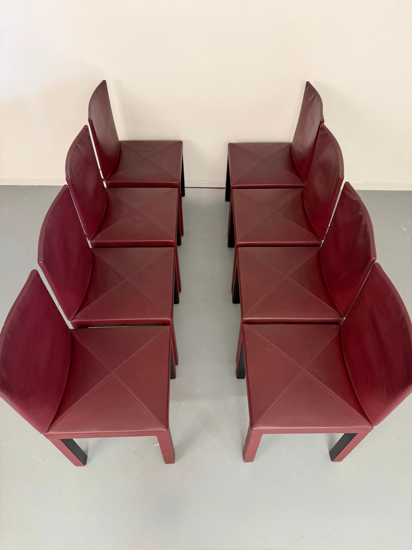 Set of 8 Arcadia chairs designed by Paolo Piva for B&B Italia from the 1980s.