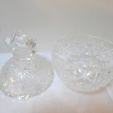 Bonbonnière ananas en verre taillé cristal