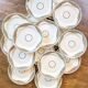 16 flat plates, "Deauville" model, Sarreguemin earthenware factory