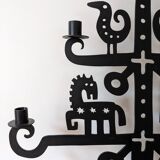 Wrought iron candlestick - height 53 cm