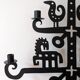 Wrought iron candlestick - height 53 cm