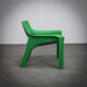Pair of Vicario armchairs by Vico Magistretti for Artemide, Italy, 1970s.