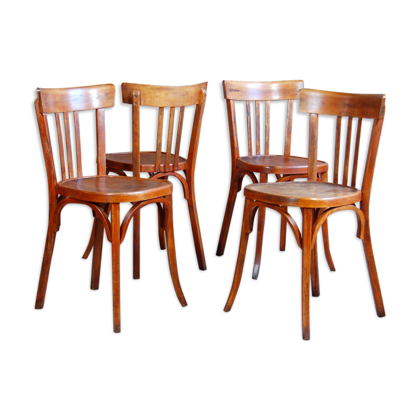4 chaises Baumann N°43 années 50