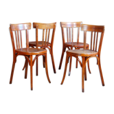 4 chaises Baumann N°43 années 50