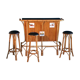 Bar and rattan stools 60s
