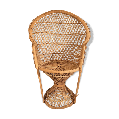 Fauteuil ''Emmanuelle'' en rotin pour enfant