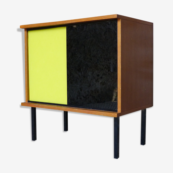 Buffet vintage jaune et noir