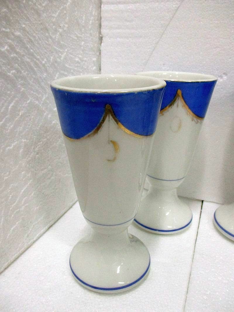 Series of 6 porcelain mazagrans from Paris 19th century