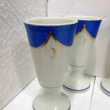 Series of 6 porcelain mazagrans from Paris 19th century