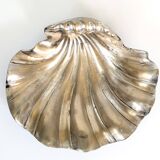 Large shell dish in silver plated