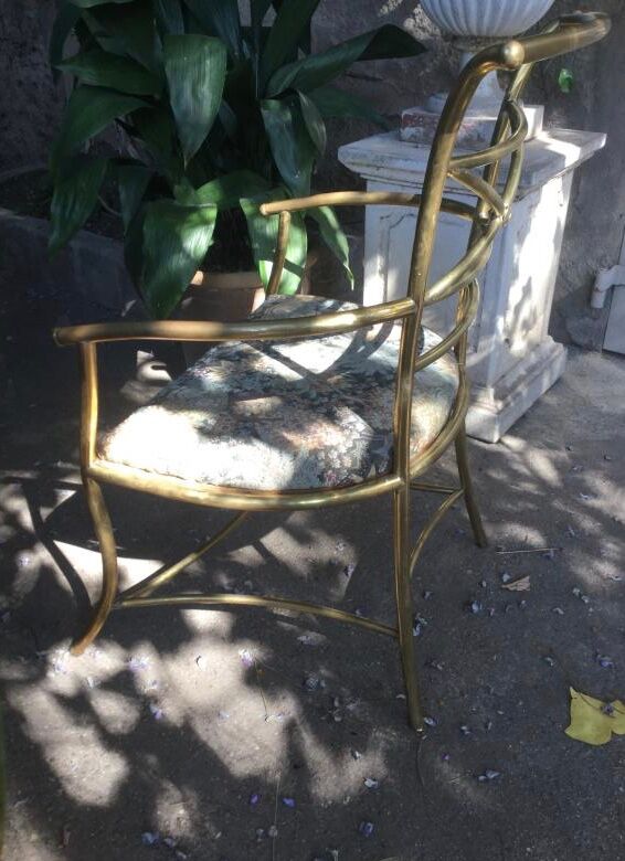 Large office chair circa 1950/60 in Brass