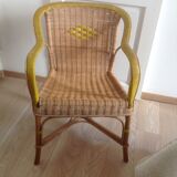 Rattan armchair year 50 / 60