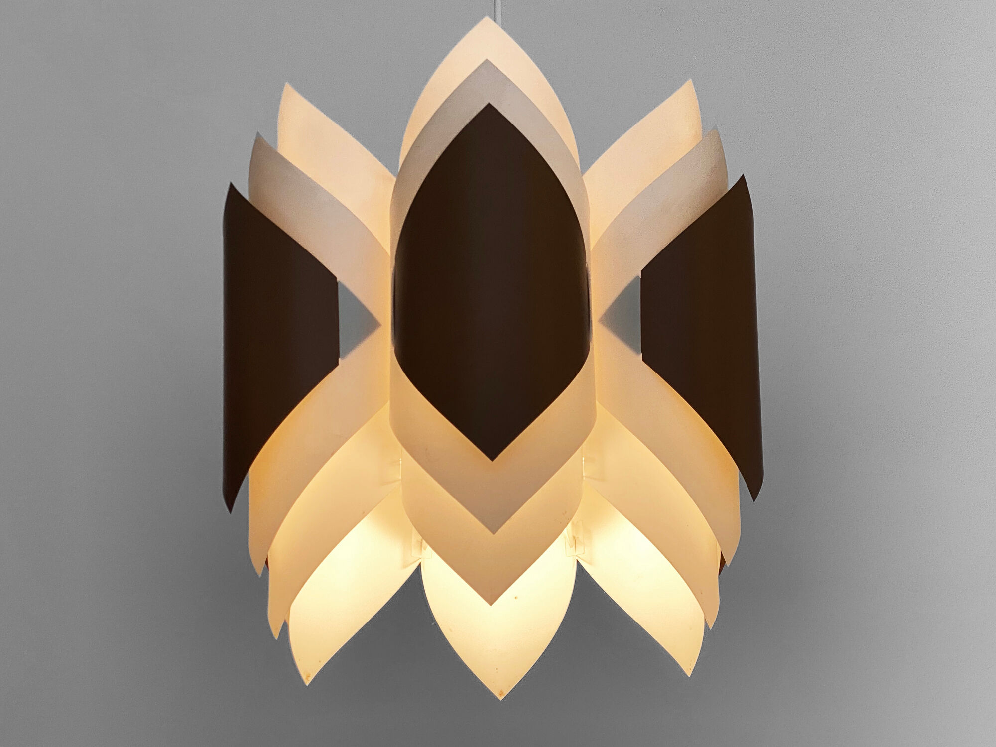 Plastic sheet pendant light "Balett" by Lars Schiøler for Hoyrup lighting