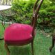 4 chaises médaillon tapissées style Louis Philippe