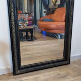 Louis Philippe black and gold mirror 108 x 77 cm