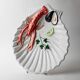Vintage ceramic serving dish from the 1980s, hand-painted lobster design.