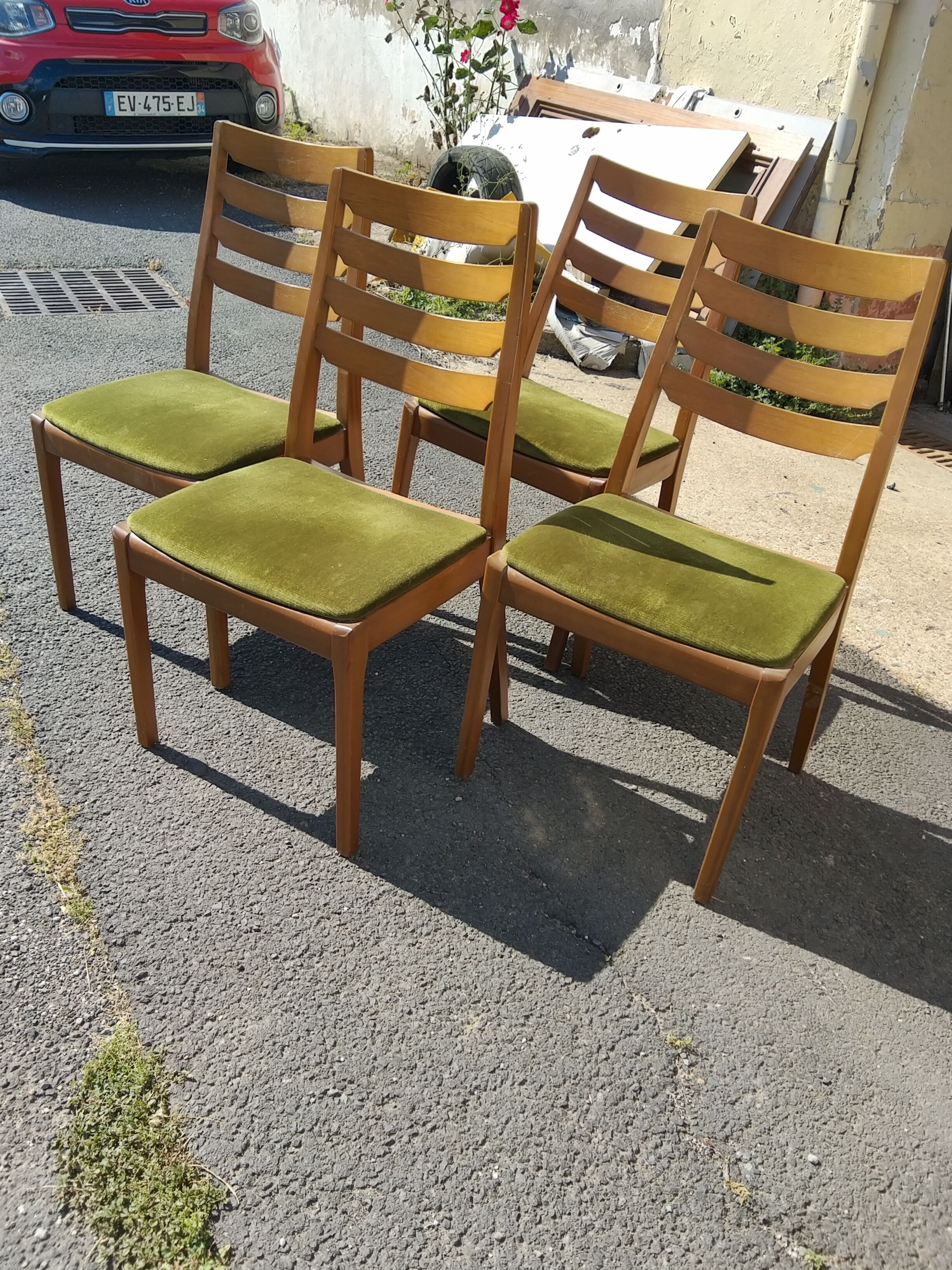 Set of 4 Nathan Furniture chairs circa 1960