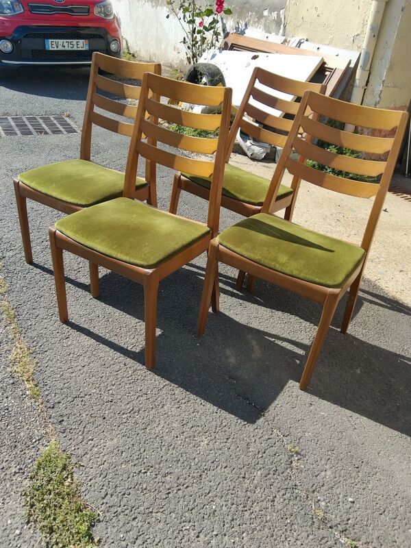 Série de 4 chaises Nathan Furniture vers 1960