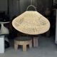 Suspension or rattan lampshade in the shape of a cloud or flattened bubble D60 H35