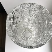 Large molded glass vase 50s art deco style