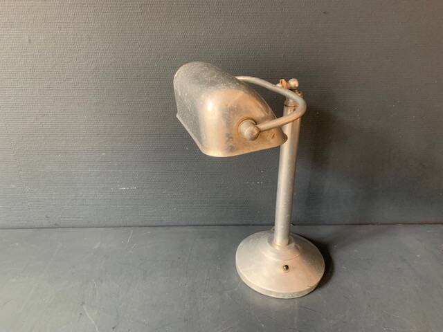 Old art deco aluminum desk lamp, 1920