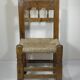 Chaise ancienne en bois et paille, Art Populaire - Espagne