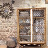 Rattan wardrobe