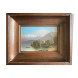 Tableau "Château de Schadau" Suisse fin XIX° siècle et cadre