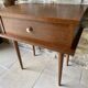 60s bedside table varnished wood compass feet