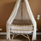 Antique rattan cradle
