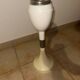 Italian ashtray 1970's in white plastic with its space age tulip foot