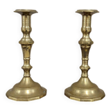 Pair of brass candlesticks
