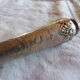 Old meat knife nineteenth century handle silver filled chiseled punch