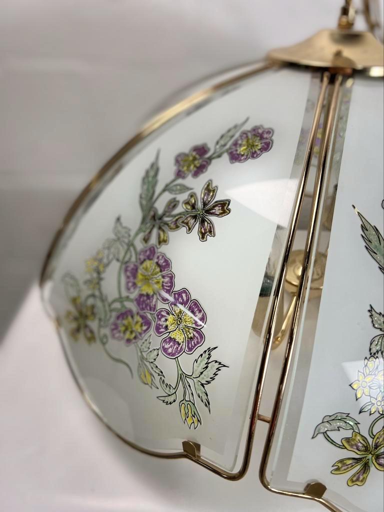 Vintage hollywood regency pendant lamp / luster