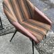 Mid-Century brown armchair in metal and upholstery fabric, VEB Waldheim 1960s