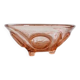 Art Deco pink glass fruit bowl on tripod stand - 1930s