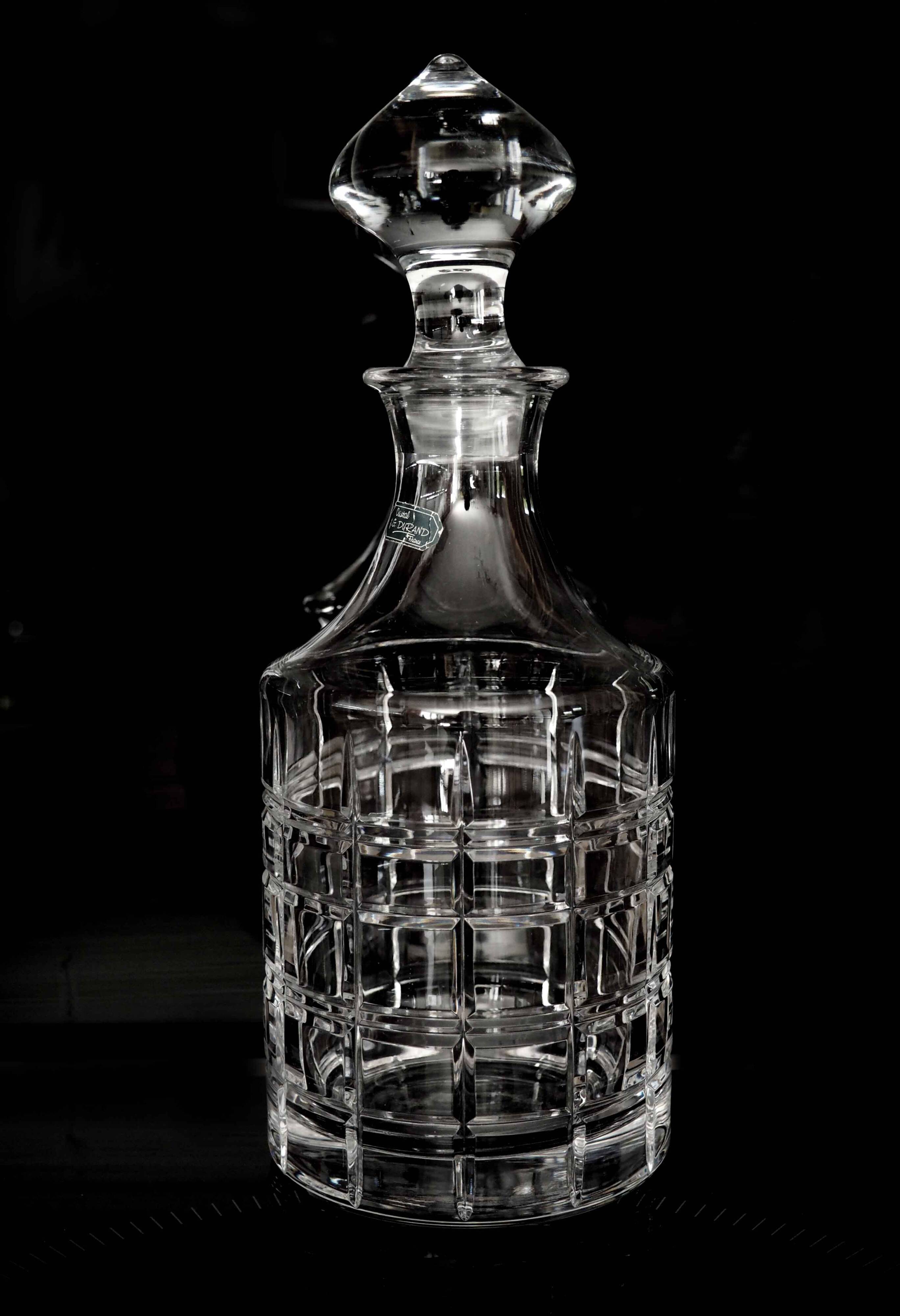 Large cut crystal whiskey decanter