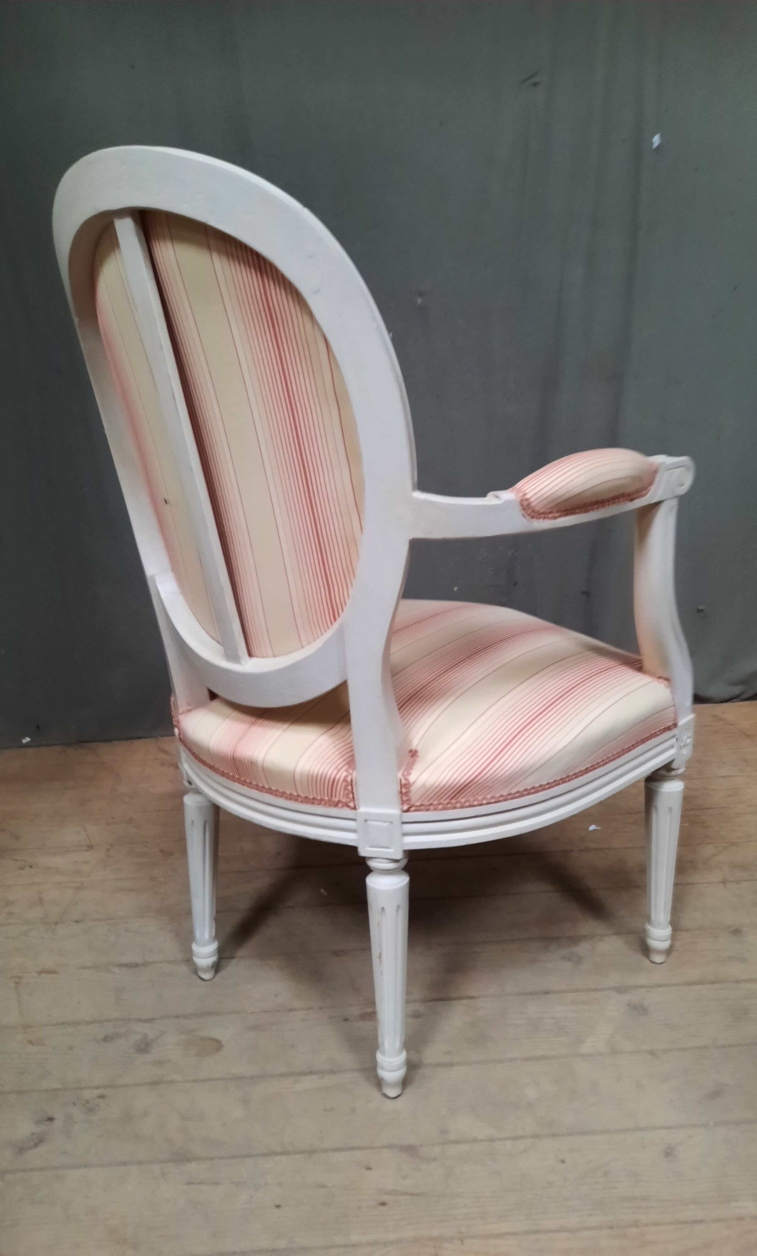 Louis XVI style medallion armchair