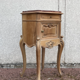 Louis XV bedside table, marble top
