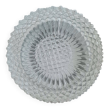 Round wall lamp ceiling lamp black metal and chiseled glass