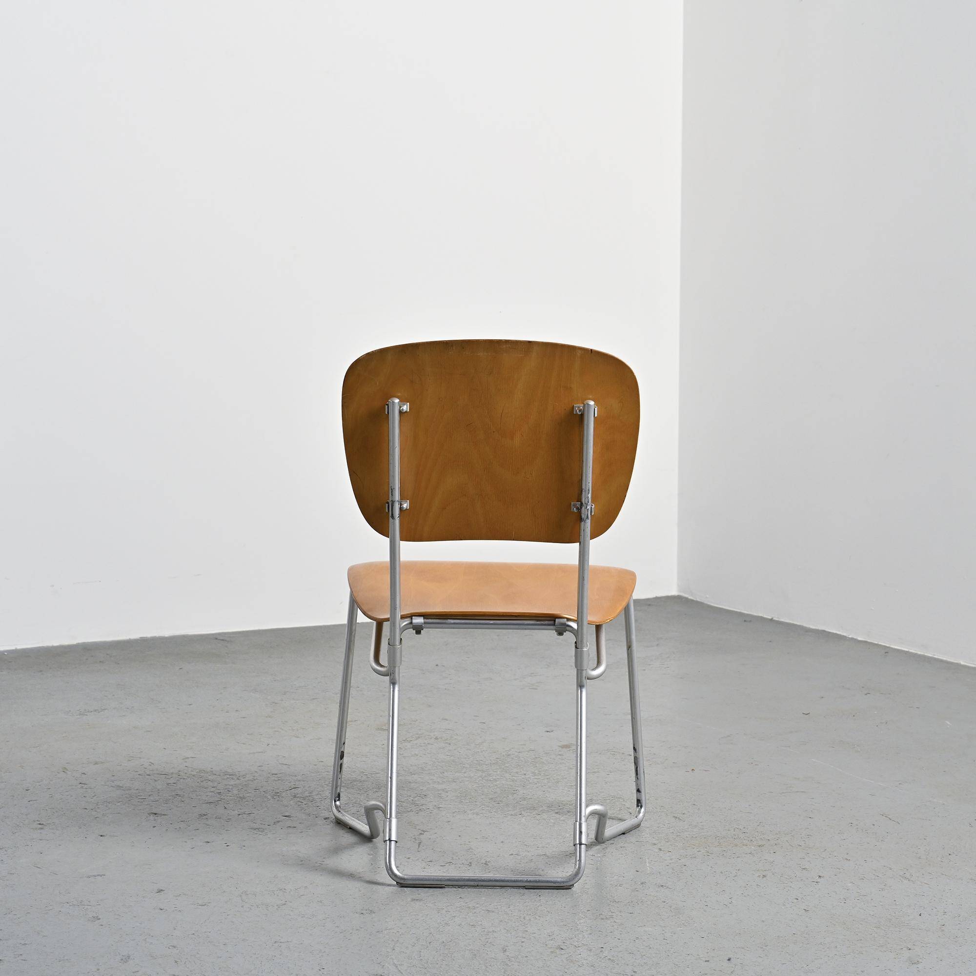 Suite de 8 chaises Alu-Flex par Armin Wirth, circa 1965