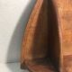 Wall shelf wooden seaside scene engraved